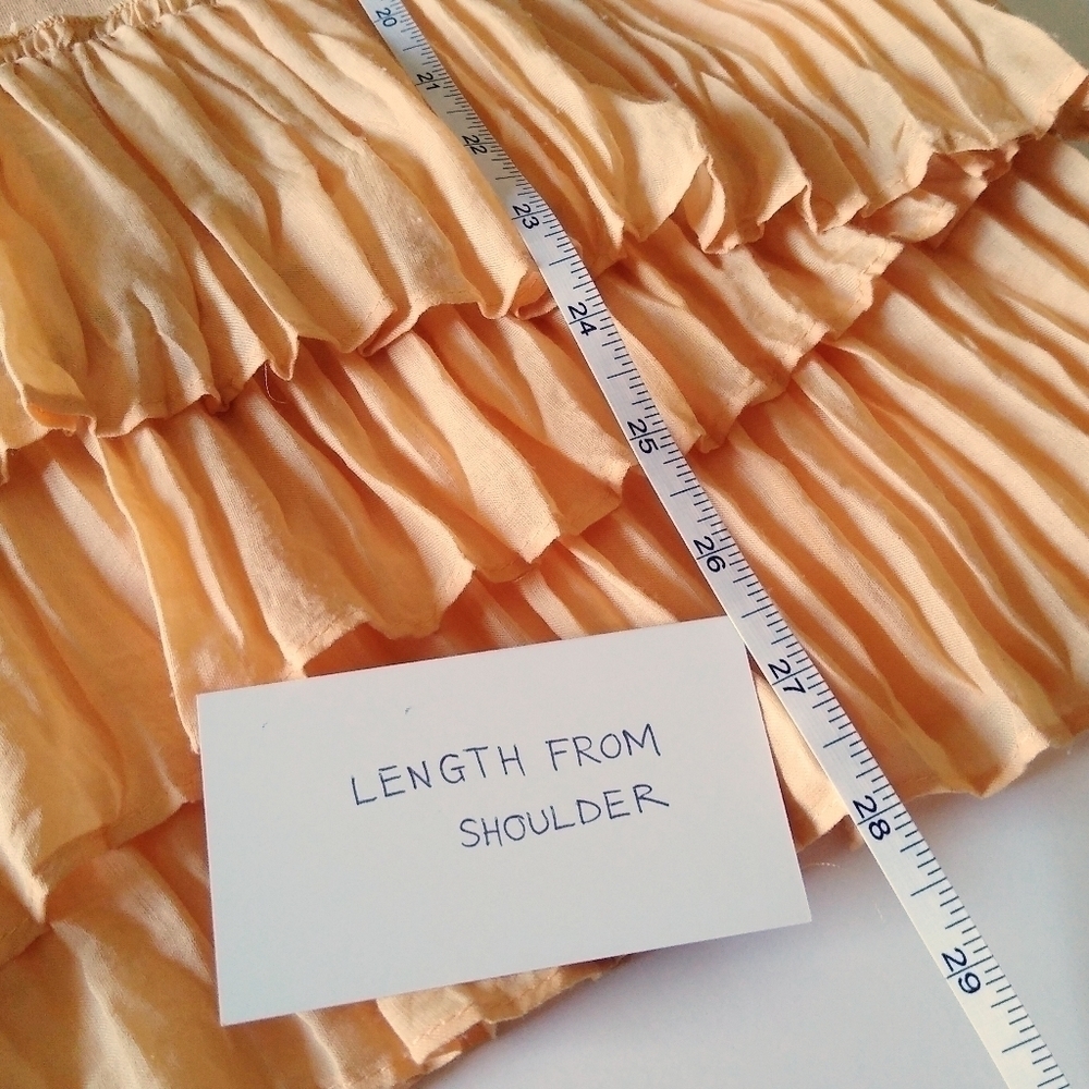 LOGO Lori Goldstein ruffle hem top orange peach - Picture 6 of 8